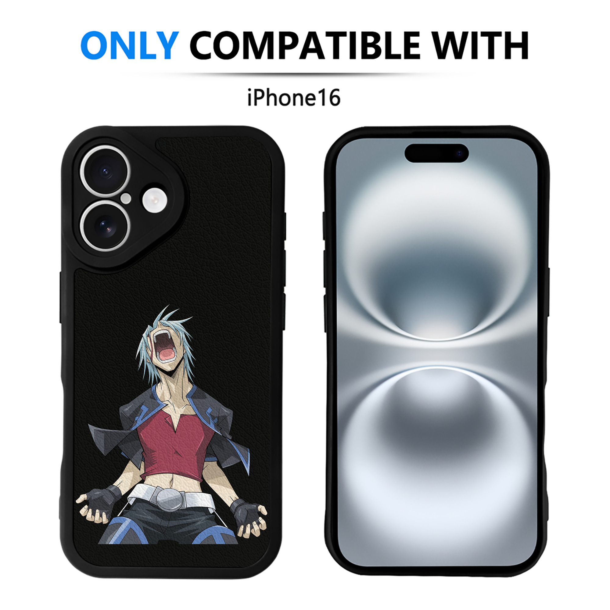 （画像用） 遊☆戯☆王 Yu-Gi-Oh! 【iPhone 16シリーズ対応】シリコンスマホケース（レザー調） 材質：シリコン